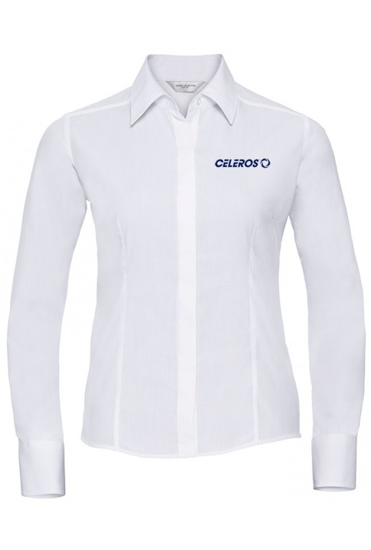 Ladies’ Long Sleeve Fitted Polycotton Poplin Shirt - Products | Orb ...